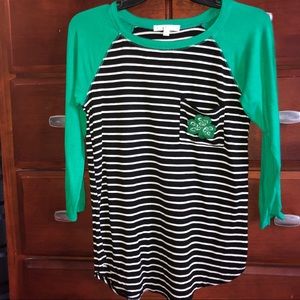 Moa Moa striped baseball tee